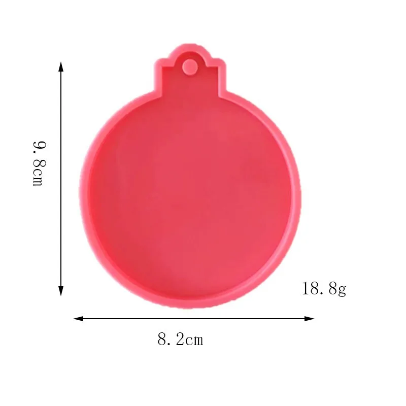 DIY Crystal Epoxy Silicone Mold Christmas keychains Hanging Pendant Molds Decoration Jewelry Silicone Mould For Resin Making