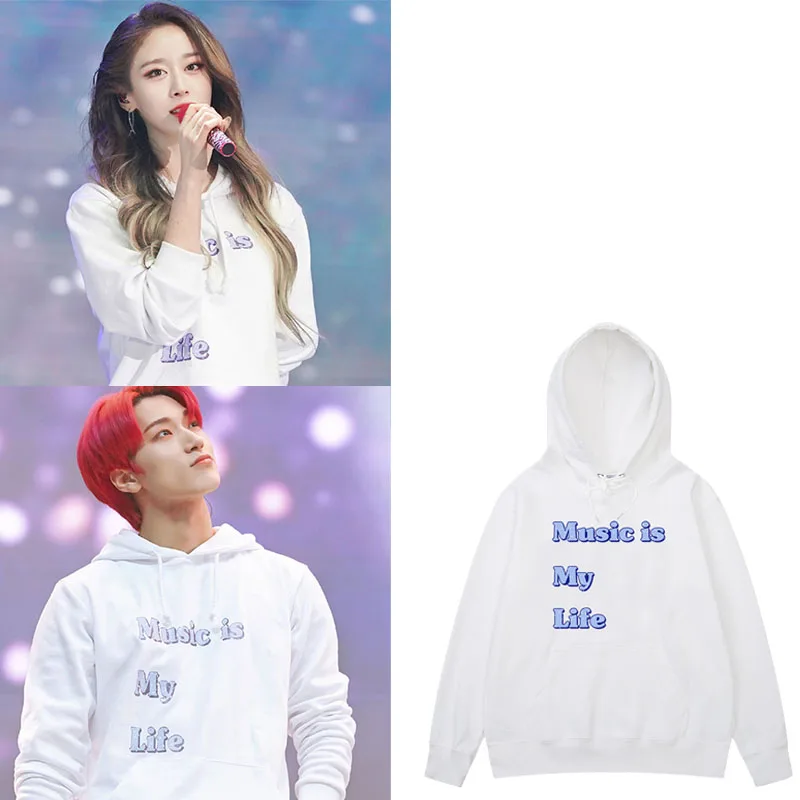 

Худи Ateez Tara свободного кроя из хлопка с длинными рукавами и принтом, корейский уличный стиль, повседневная удобная верхняя одежда