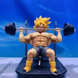 15CM Anime Dragon Ball Z GK Fitness Trunks Dumbbell Action Figure PVC Collection Model Figurine Toys Birthday Gifts For Children