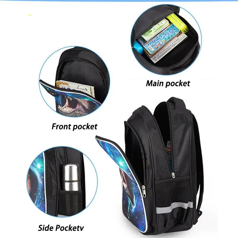 La-bu-bu School Backpack with Double Zipper Pocket,Cartoon School Bags for Boys Girls,Durable 16-in Child Backpack for Pupil