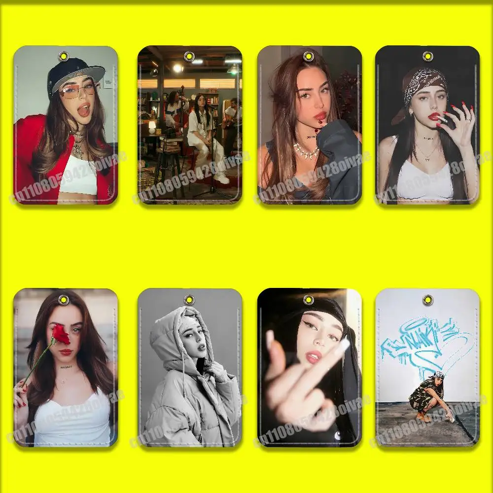 

N-Nicki N-Nicole NAIKI Alma Recuerdos For ID Clips Credit Bank Subway Card Holder Sleeve Storage Bag PU Leather Keychain