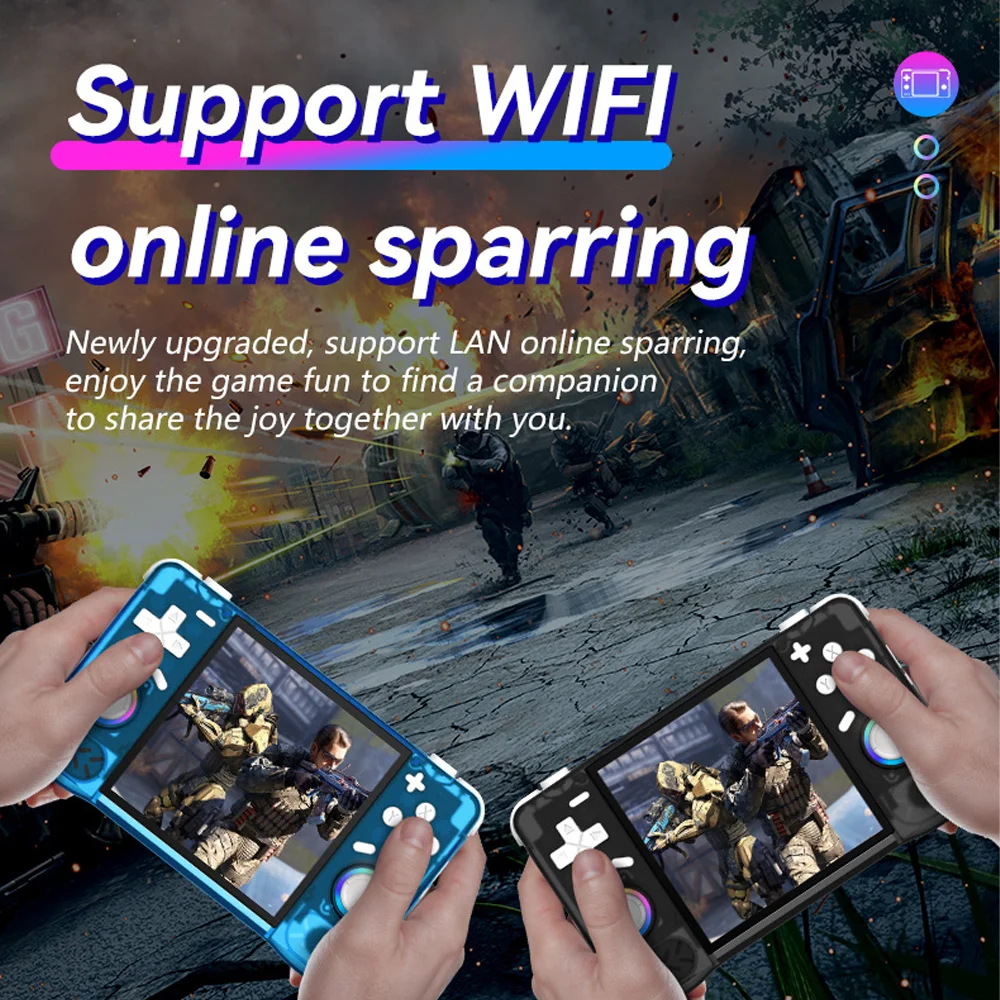 리볼닉 XF40H 게임 콘솔 4.0인치 OCA 스크린 RK3326 WiFi 30+ 시뮬레이터 18000+ 게임 레트로 비디오 게임 콘솔 4000mAh 배터리