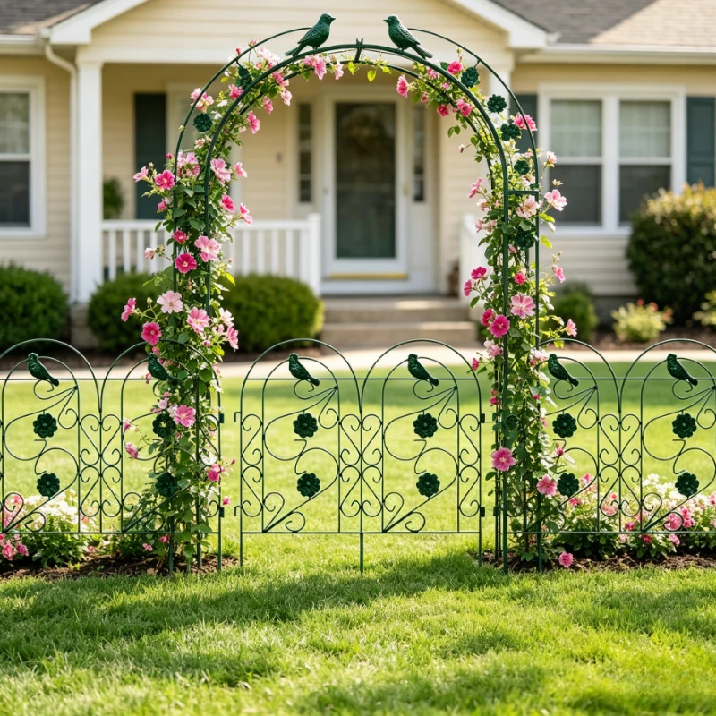 Valla Delimitadora De Jardín, Juego Completo De 5 Piezas, Material De Acero Sólido Verde, Estructura Estable Minimalista, Función De Empalme Flexible, Fácil Instalación En El Suelo, Para Separación De Macizos De Flores, Separación De Bordes De Césped, Organización De Paisajes De Patio Trasero — -74%, 142.57€ Coupon, from 50.09€ – 74% descuento – €50.09