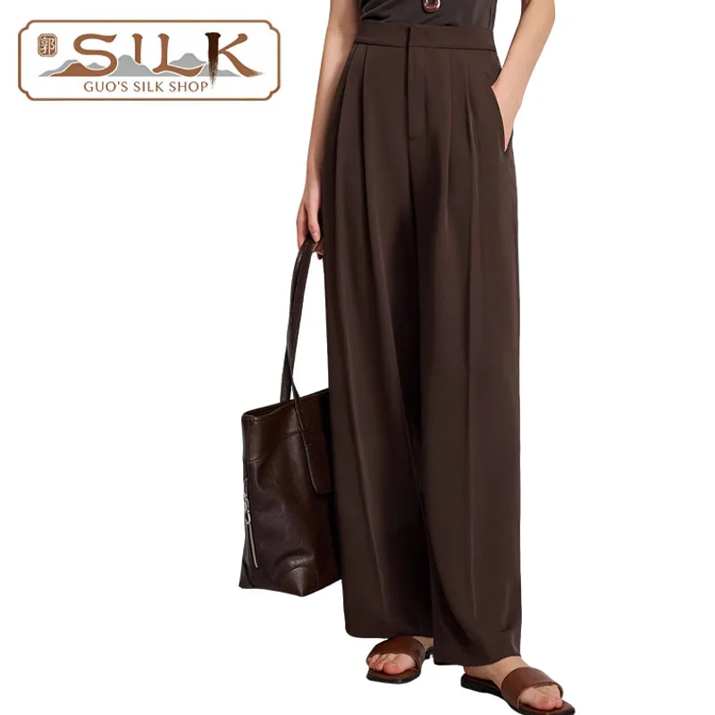 

Женские брюки из натурального шелка: простые и элегантные, широкие, длинные - гладкие, мягкие, свободные и удобные, прохладные и легкие, повседневные.