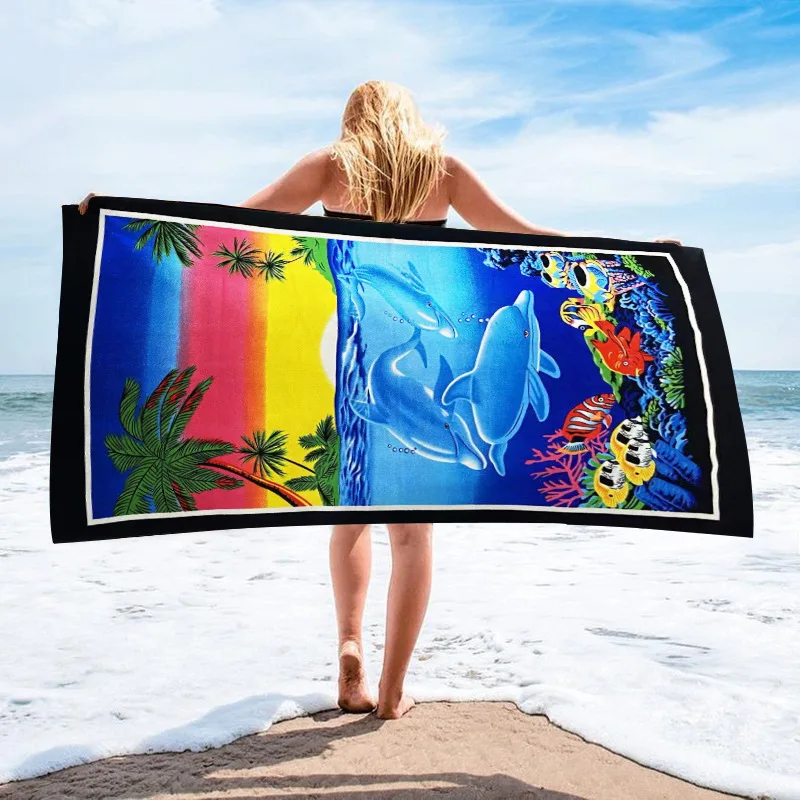 High-Quality Microfiber Towel,Hot Selling Marine Organism Beach Towel ,Exquisitely Printed Design