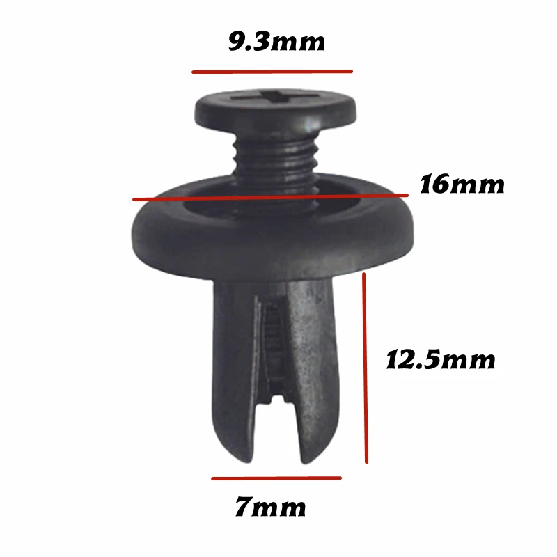 

20Pcs For 7mm Hole Universal Auto Door Trim Panel Retainer Clip Plastic Car Bumper Fender Retainer Fasteners Clip C12