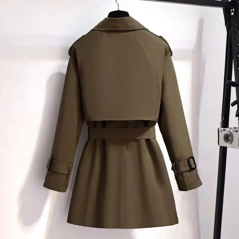 Trench da donna primavera autunno nuovo doppio petto elegante giacca a vento da ufficio da donna d'affari tutto-fiammifero capispalla femminile