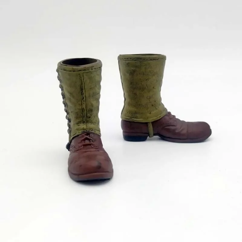 WWII Stiefel Modell 1/6 Skala Hohle Lange Militärschuhe Grünes Spleißen Für 12in Actionfigur Spielzeugzubehör HT DID