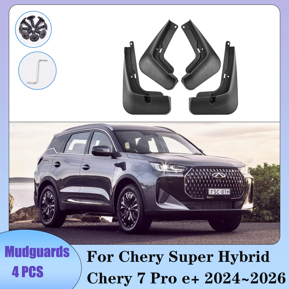 

Для Chery 7 Pro e+ 7 Super Hybrid CSH 2024 ~ 2026 2025 Автомобильные брызговики, грязезащитные крышки, крылья, брызговики, аксессуары
