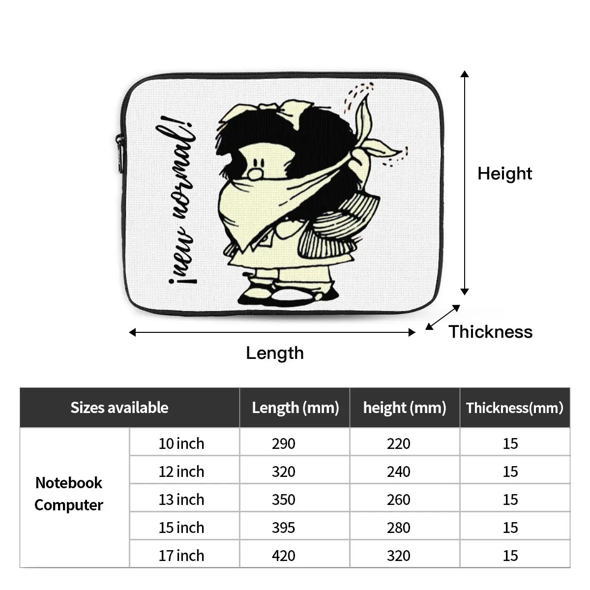 حافظة مضادة للصدمات 10 12 13 15 17 بوصة مافالدا كارتون حافظة كمبيوتر محمول حقيبة غطاء للأكمام للكمبيوتر المحمول
