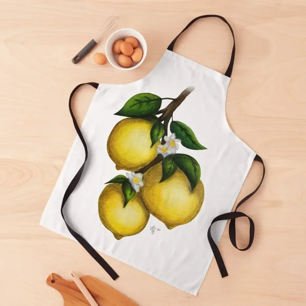 Italian Lemons Apron Cooking House Things For Home And Kitchen Woman Kitchen Customizable Woman Apron