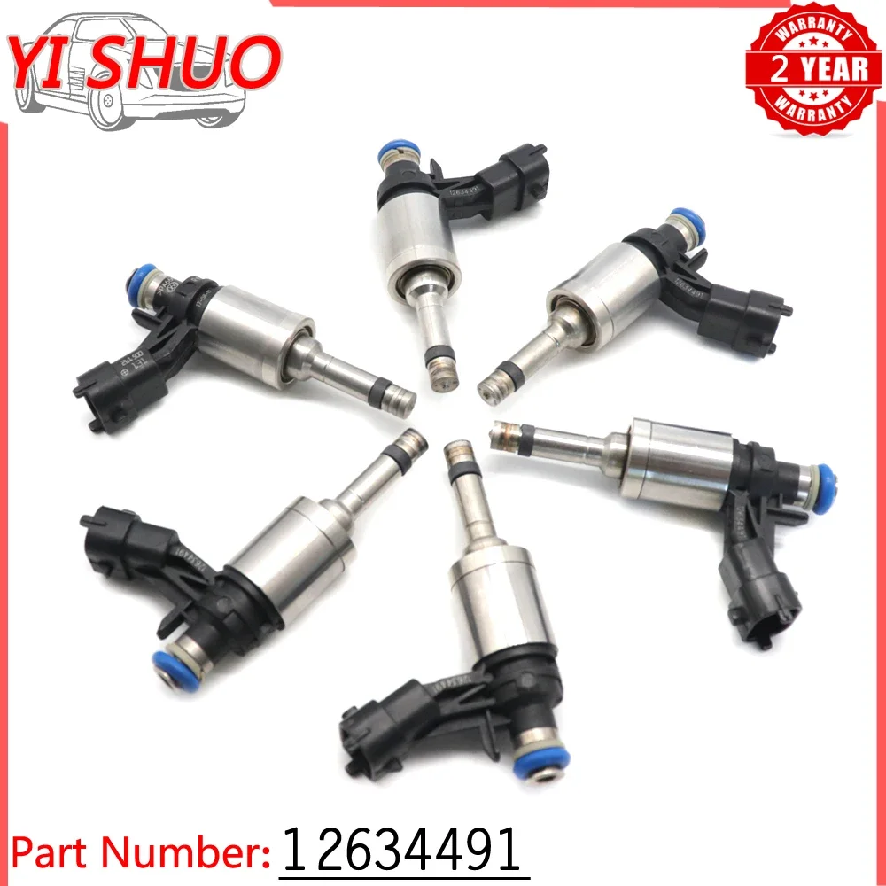 6pcs Car Fuel Injectors Nozzle 12634491 for GMC Acadia Limited Chevrolet Traverse Buick Enclave 3.6L 2012 -2017