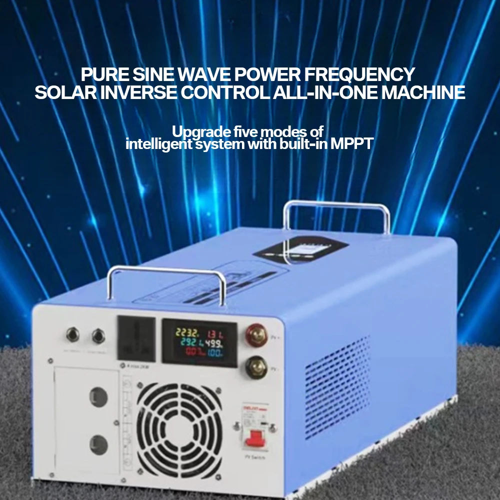 50Hz 60Hz Elektriciteitsnet Frequentie Zonne-Energie Omvormer 3kw Naar 10kw Off-Grid Omvormer Off Grid Mppt Lading Controller Voor Thuis