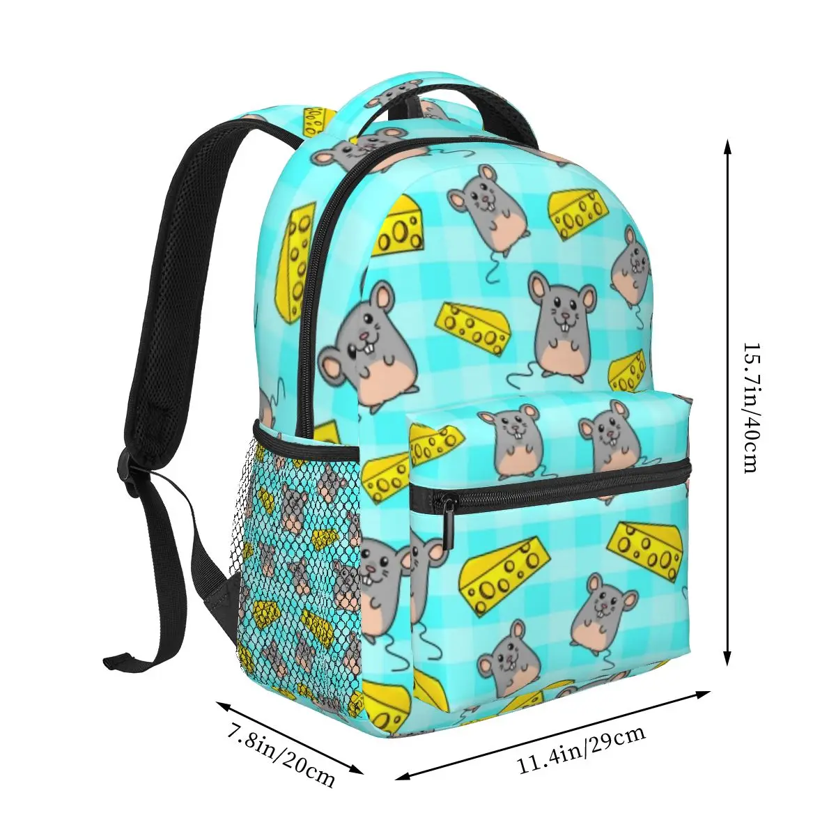 Teenager Bookbag Backpack Travel Bag Cute Mice And Cheese Backpack For Laptop School Bags