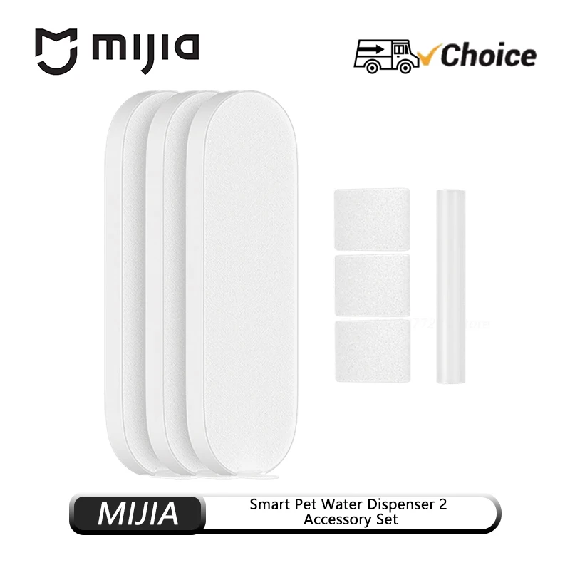 NOUVEAU Distributeur d'eau intelligent pour animaux de compagnie MIJIA, kit de 2 filtres, pack 3+3+1, filtration en 4 étapes, purification d'eau antibactérienne