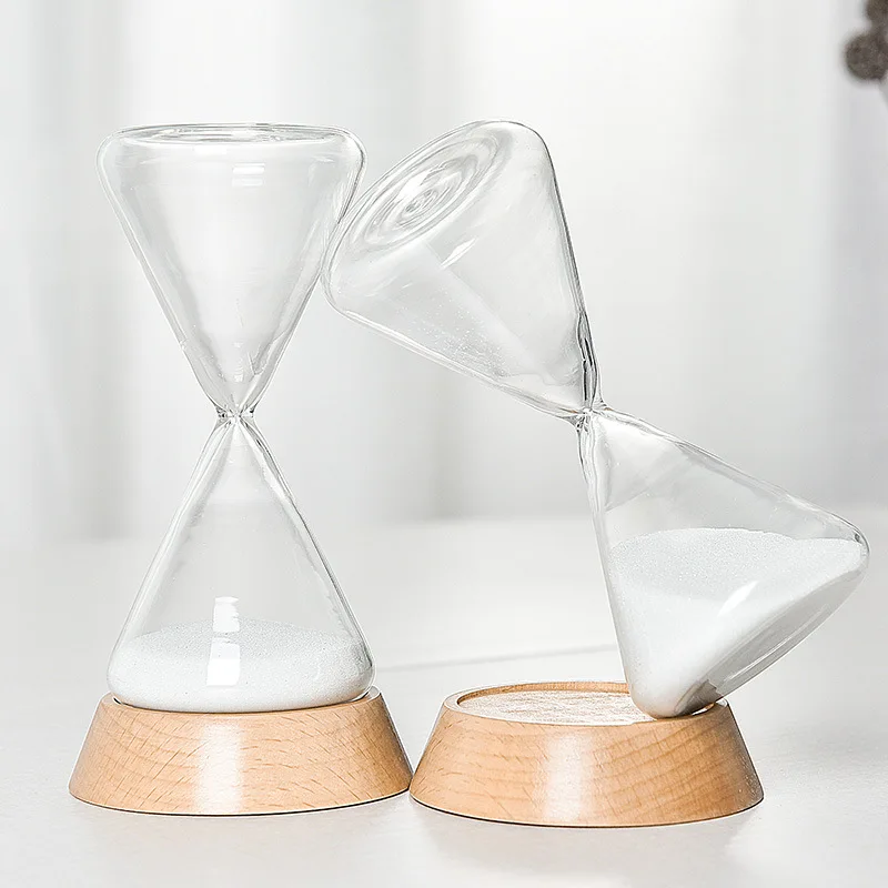 15 Minutes 30 Minutes Glass Hourglass Timer Personalized Creative Detachable Hourglass Wooden Ornaments Birthday Gift