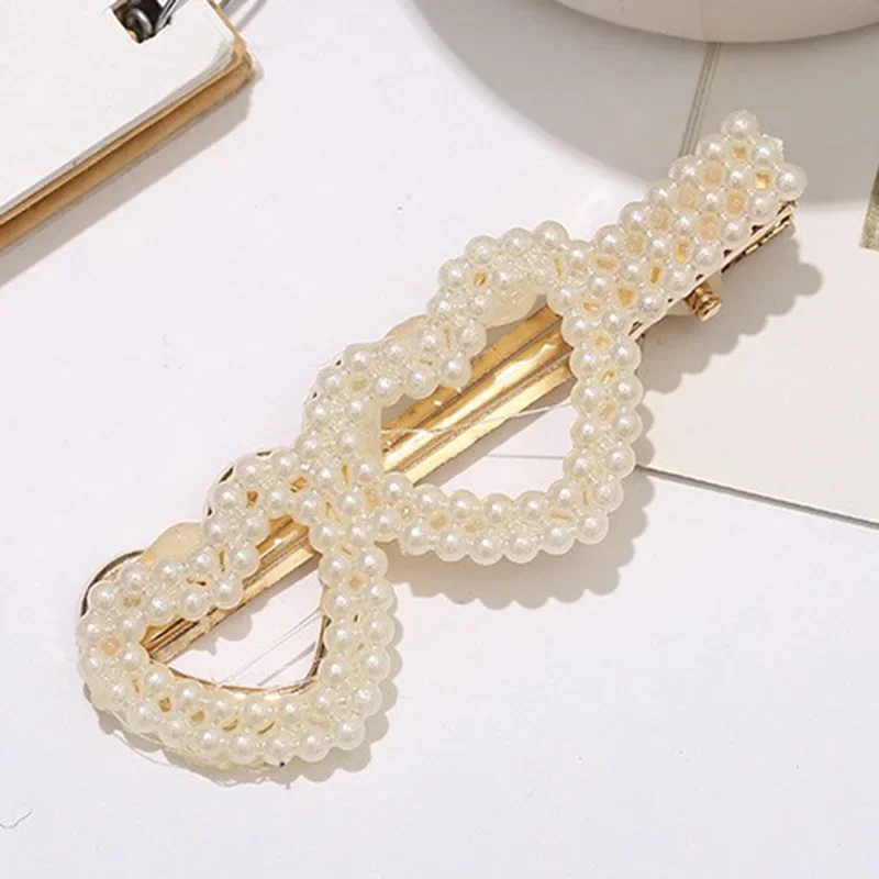 

Korean Girl Geometric Hair Pin Barrettes Simulated Pearl Hair Clips For Women Hairpins Fashion Hairgrip Hair Accessories