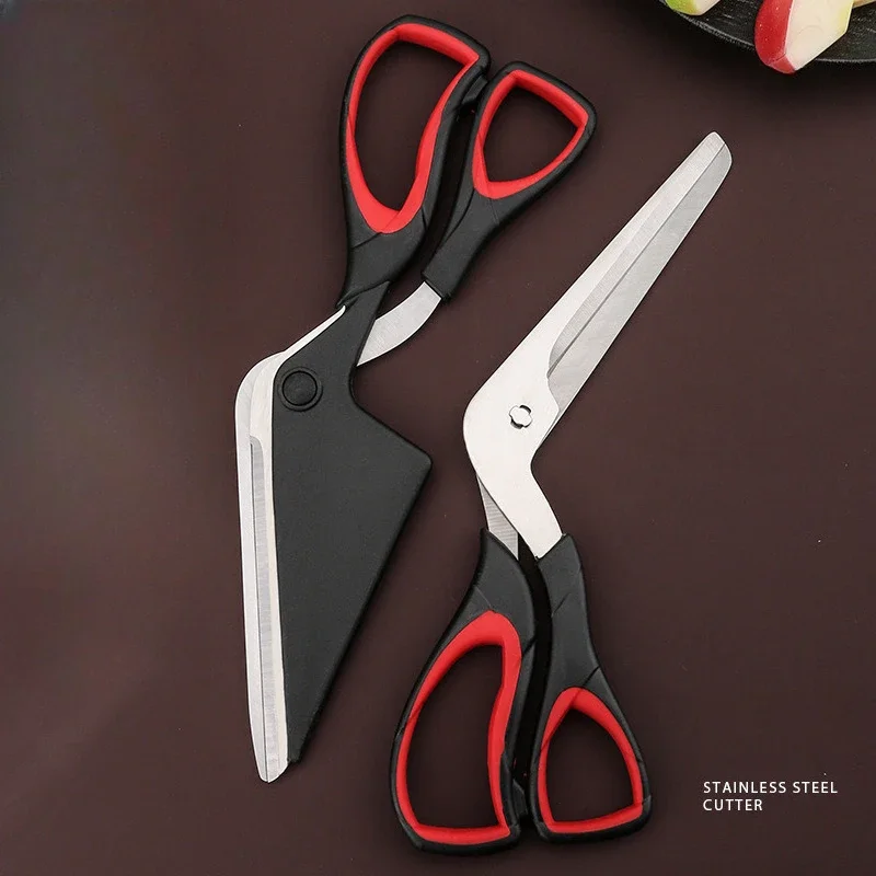 Professionelle Pizza Schere Scharfe Abnehmbare Edelstahl Klinge Pizza Cutter Schere Einfach Schneiden Pizza Spachtel Slicer Werkzeuge