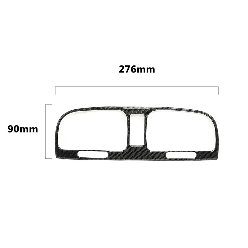 ألياف الكربون الناعمة لشركة فولكس فاجن جولف 6 MK6 2010 2011 2012 2013 سيارة الداخلية مركز وحدة التحكم تكييف الهواء منفذ تنفيس ملصق الكسوة #5