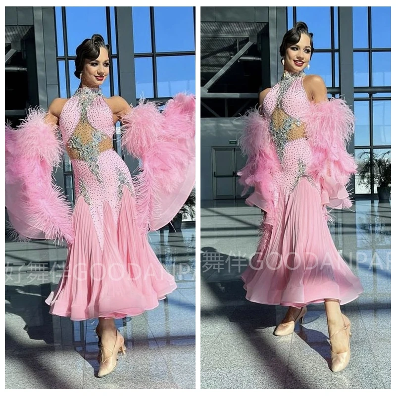 Waltz Ballroom Dance Dress Women Competition  Dance Gown Ballroom Dancing Costume standard dance dress women competition 2024