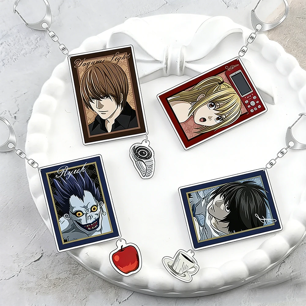 Anime Death Note Acryl-Schlüsselanhänger Modell Cosplay-Charaktere Ornament Zubehör Sammlerstücke Geschenke