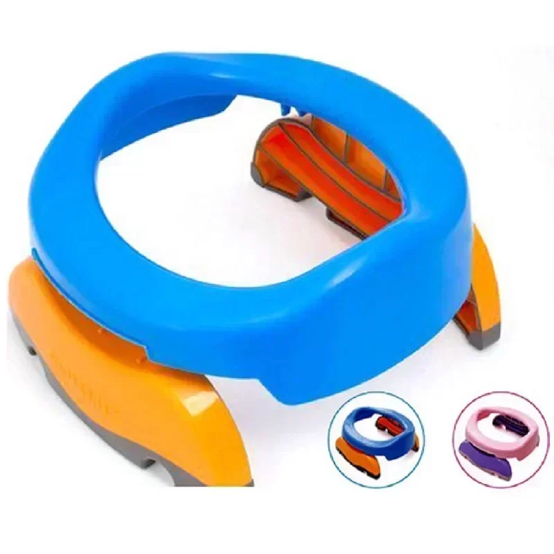 Portable Folding Potty Infant Chamber Pots 3 in1 Multifunction Toilet for Toilet Ring Trainer Adapter for Toddler Travel