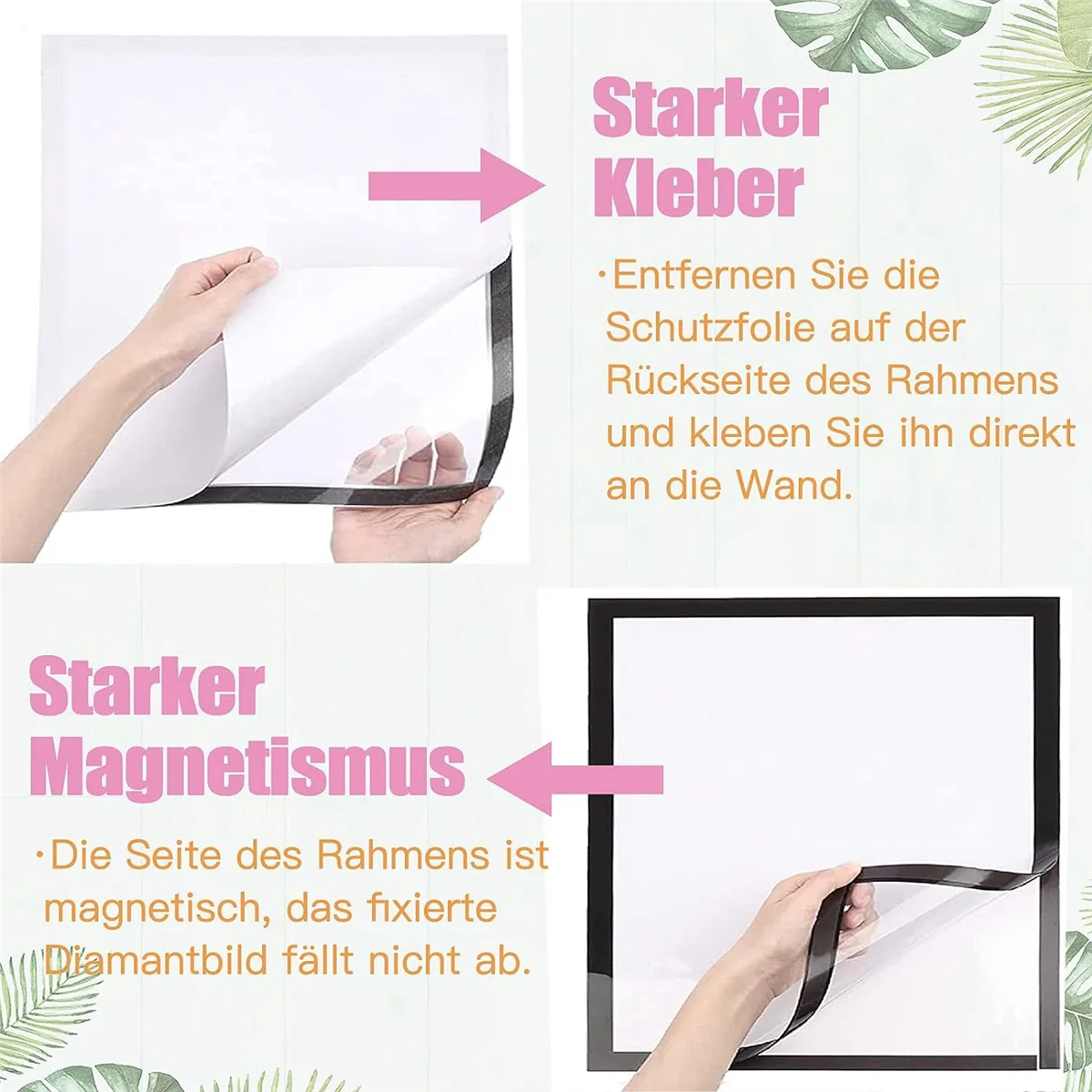 

6 Pack Frame, Painting Picture Frame 25x25cm, Magnetic Picture Frame for Pictures