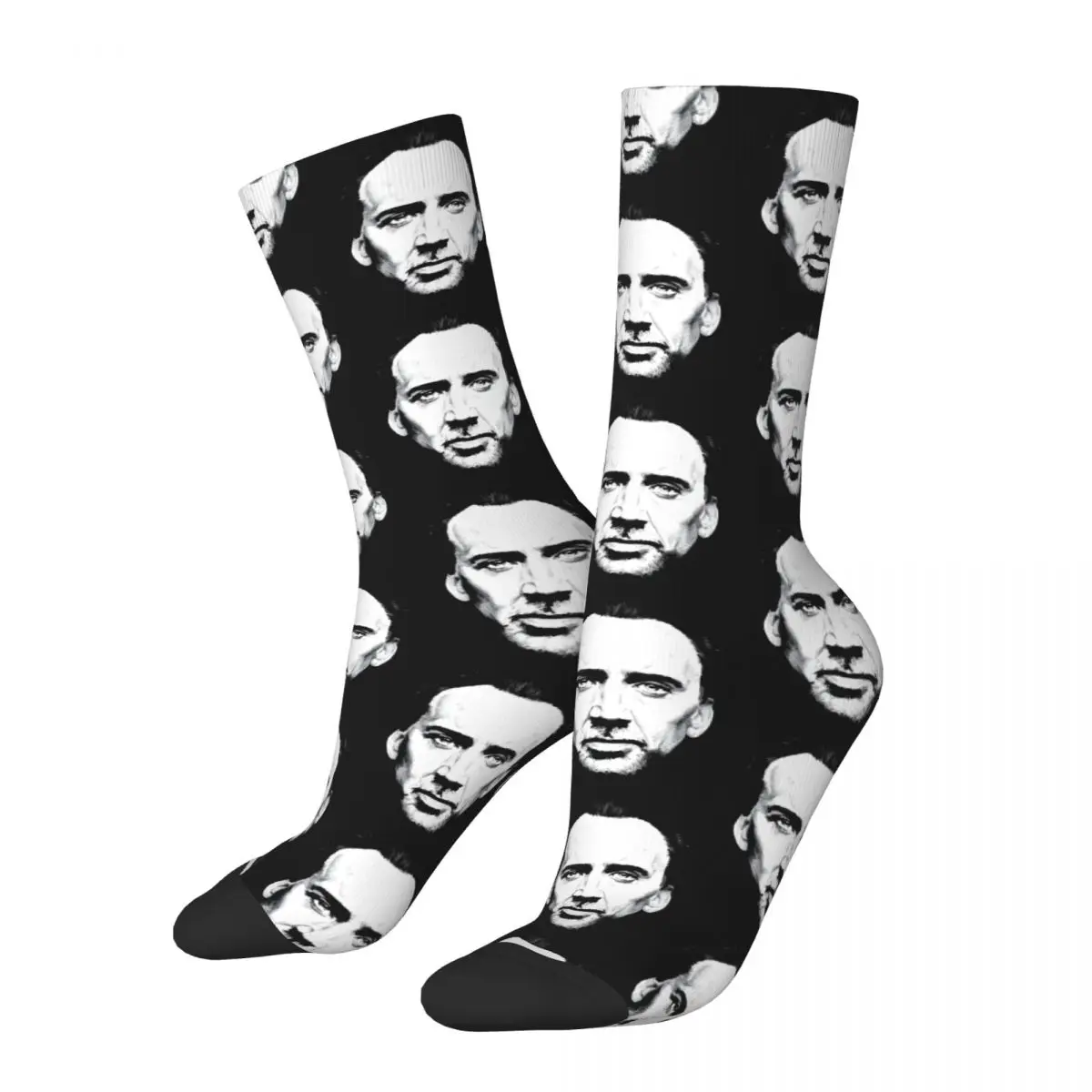 

Nicolas Cage Portrait Men Women Socks Cycling Novelty Spring Summer Autumn Winter Stockings Gift