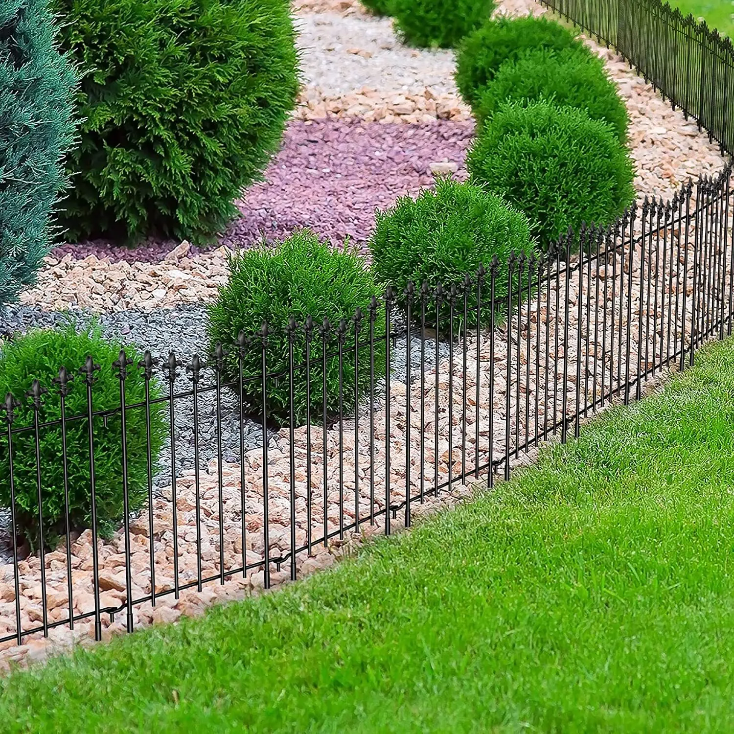 

10 Pack Decorative Garden Fence Panels Animal Barrier Garden Fence Wire Border