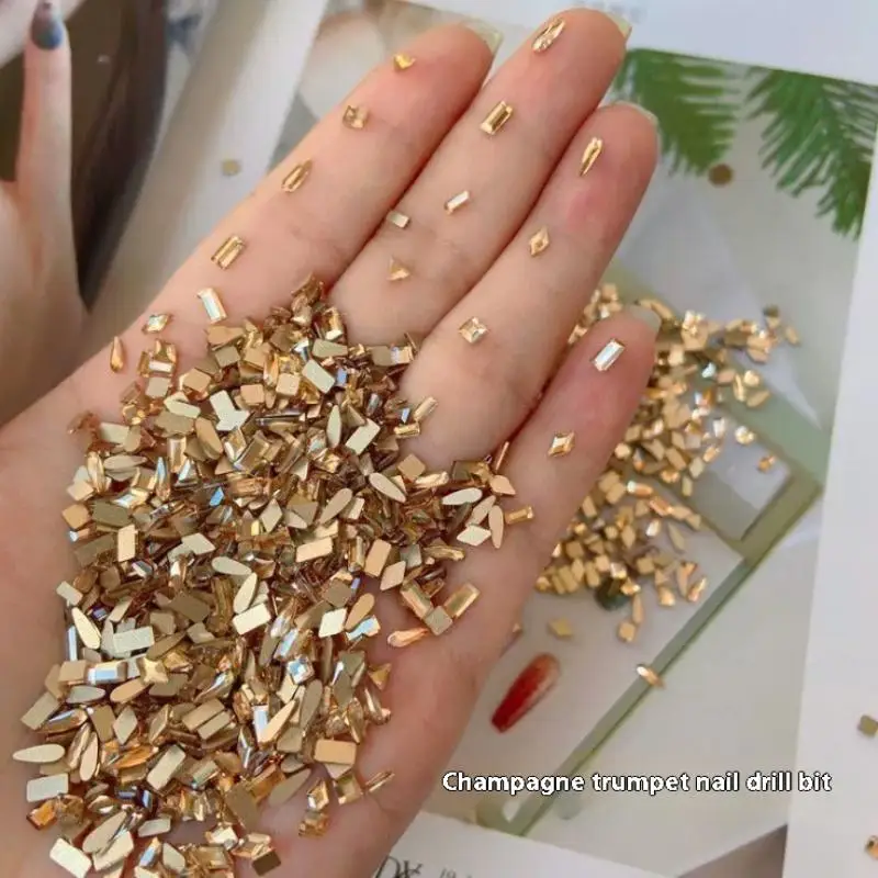 12 Grids Nail Rhinestones Jewelry Flat Bottomed Irregular Diamond Nail Art Decorations Nails Accessories Charms Supplies