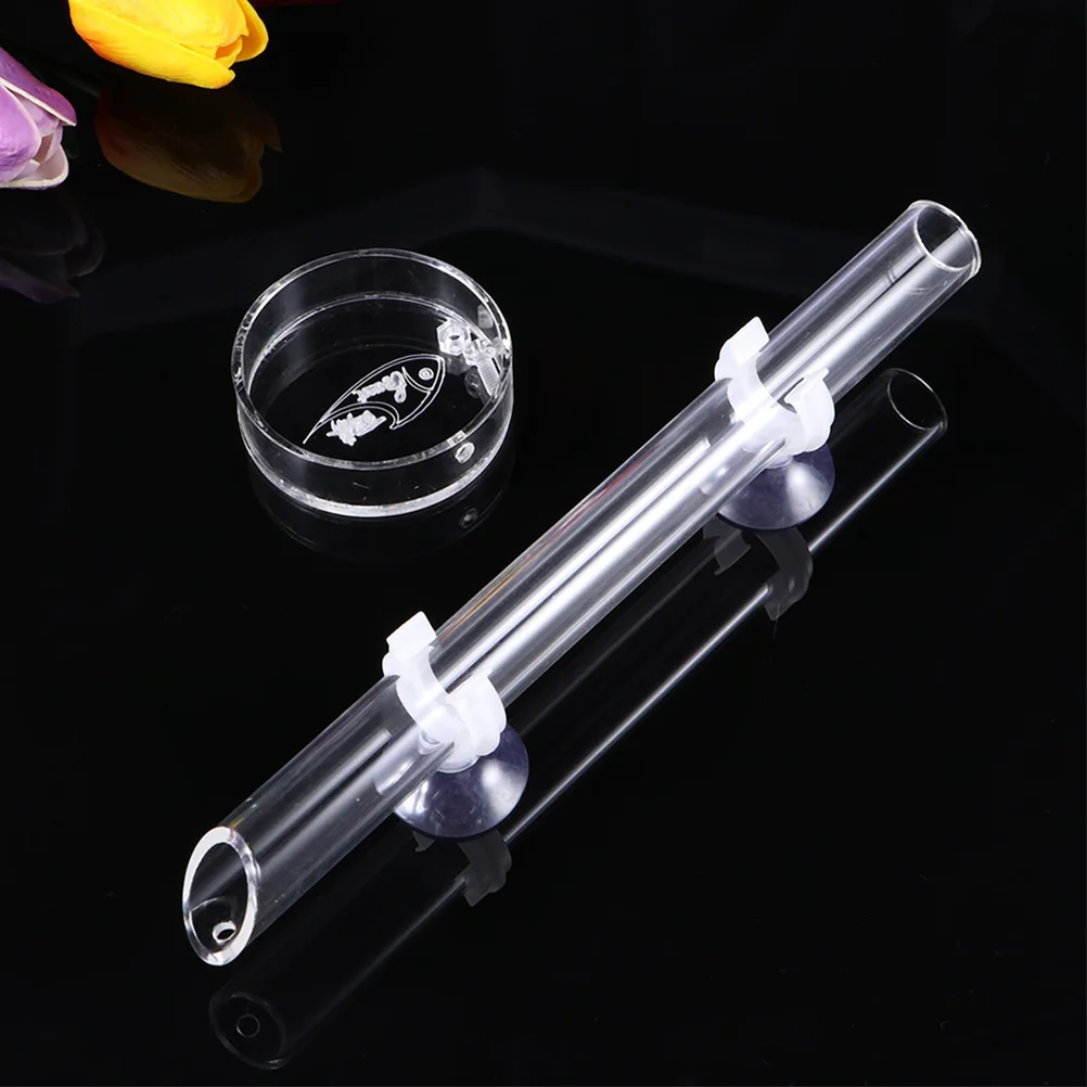 

Crystal Shrimp Tube Clear Acrylic Transparent Design Efficient Feeding Reduced Clean Aquarium Feeder Supplies Shrimp