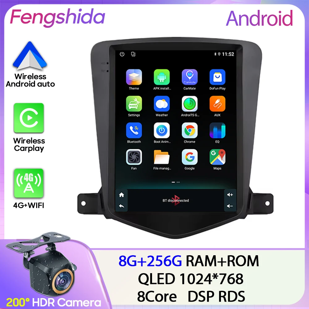 

Для Chevrolet Cruze J300 2008-2012 Автомобильный радиоприемник Carplay Навигация GPS Стерео Android Авто экран Bluetooth Мультимедийный плеер 5G