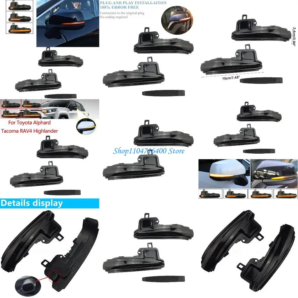 

y1gd динамическое последовательное зеркало заднего вида с проточной водой, светодиодный указатель поворота, совместимый для XA50