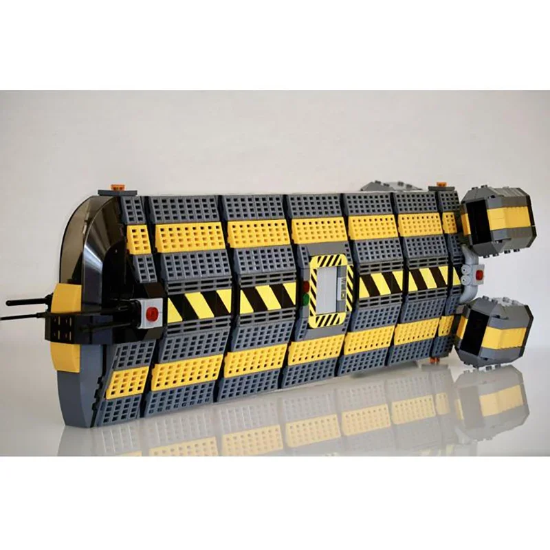 Spacecraft Model Moc Building Blocks Space Freighter Model Technology Brick DIY Assembly Science Fiction Toy Holiday Gifts