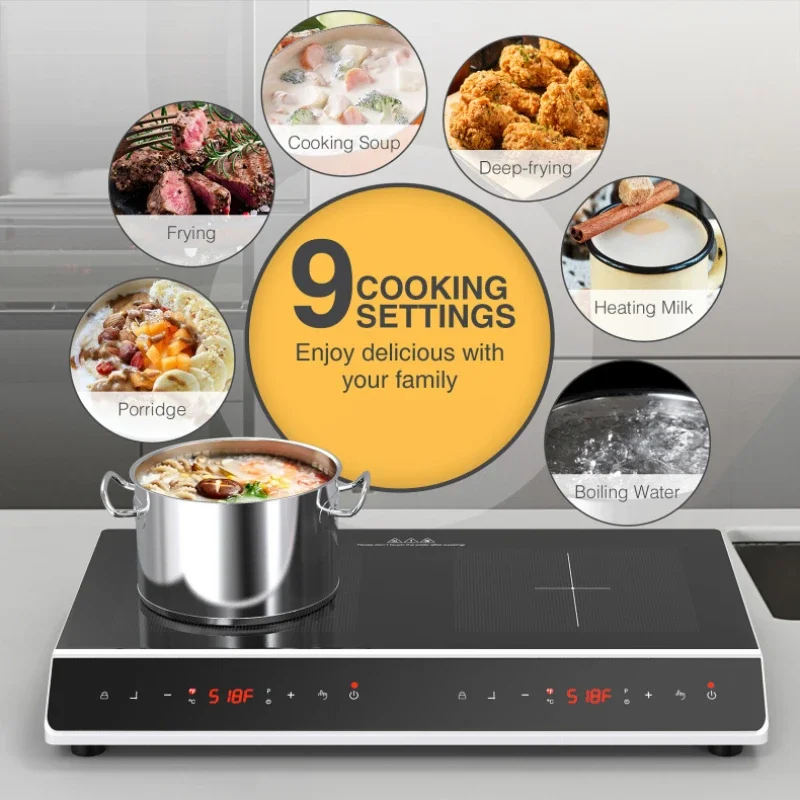 110V Double Induction Cooker Household Multi-Head Electric Stove Desktop Induction Cooker Stove Electrical Appliance