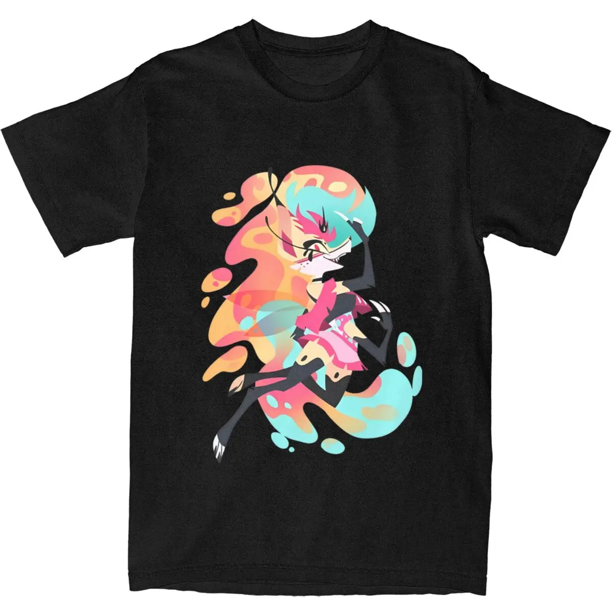 H-Helluvas Anime Boss Beelzebub gráfico de dibujos animados impreso camiseta para hombres mujeres Camiseta de algodón ropa