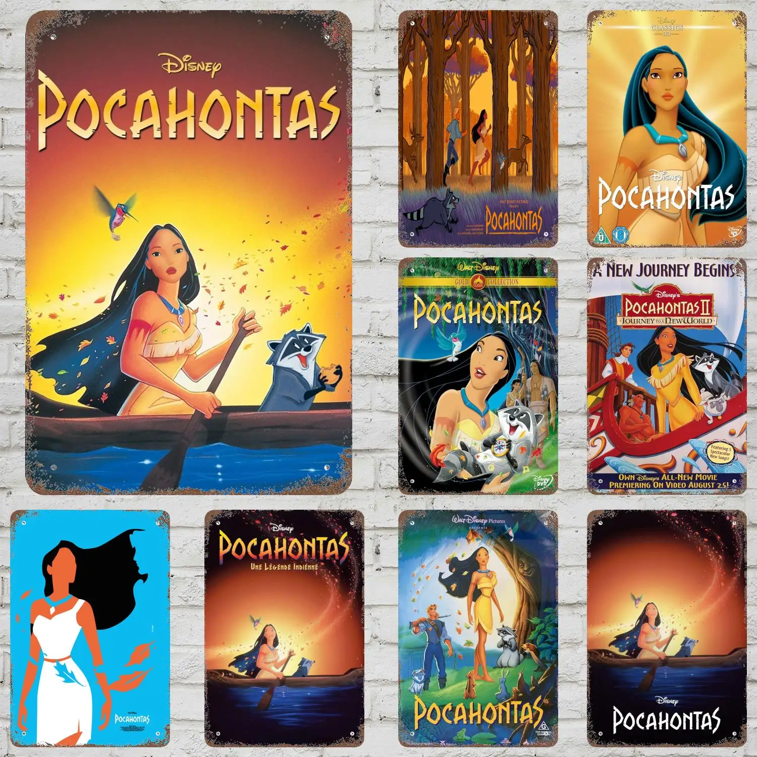

MINISO Pocahontas II Metal Signs wall decor Vintage Tin Signs Captain Metal Poster Decor for Bar Pub Club Wall Decoration