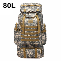 80L Backpack Tactical Molle Bag Men Backpack Rucksack Hiking Camping Travel Backpacks Outdoor Trekking Mochila X5A