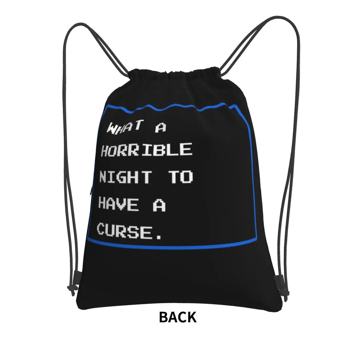 What A Horrible Night To Have A Curse Castlevania Game Backpacks Fashion Drawstring Bundle Pocket Storage Bag Book Bags