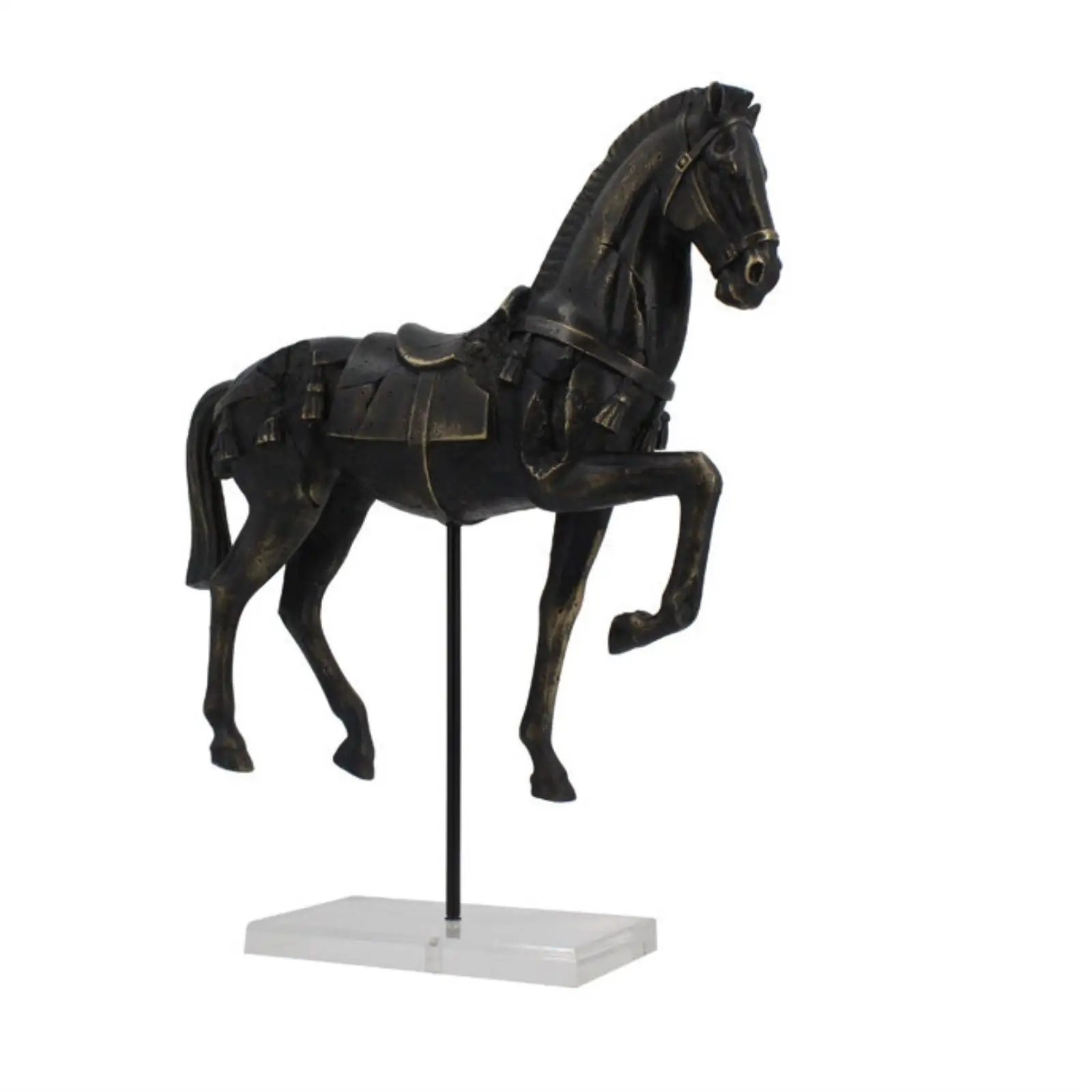 Horse Sculpture Tabletop Horse Statue Equestrian for Shelf, Desk, Art Collectors