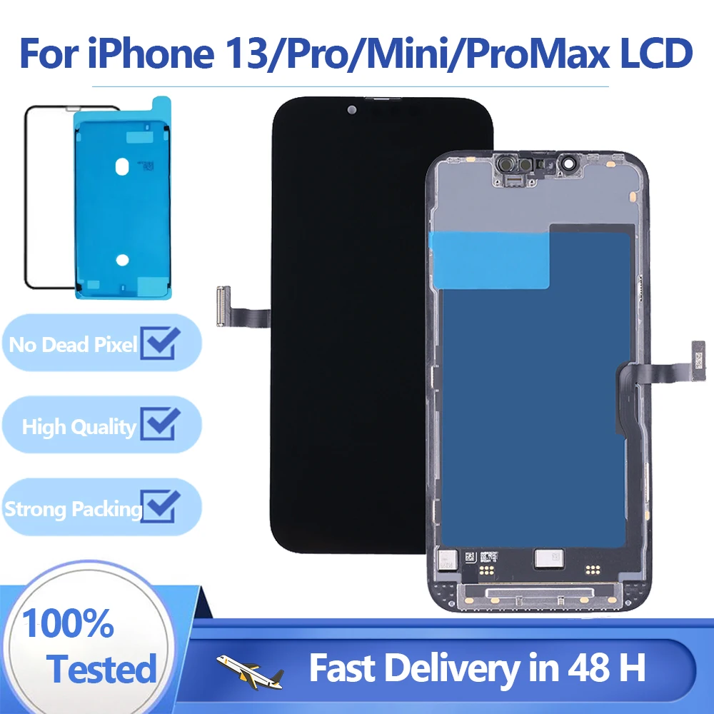 Amoled 100% New LCD 3D Touch Digitizer Assembly For iphone 13 13Pro 13Pro Max 13Mini With LCD Screen Replacement Display +Gift