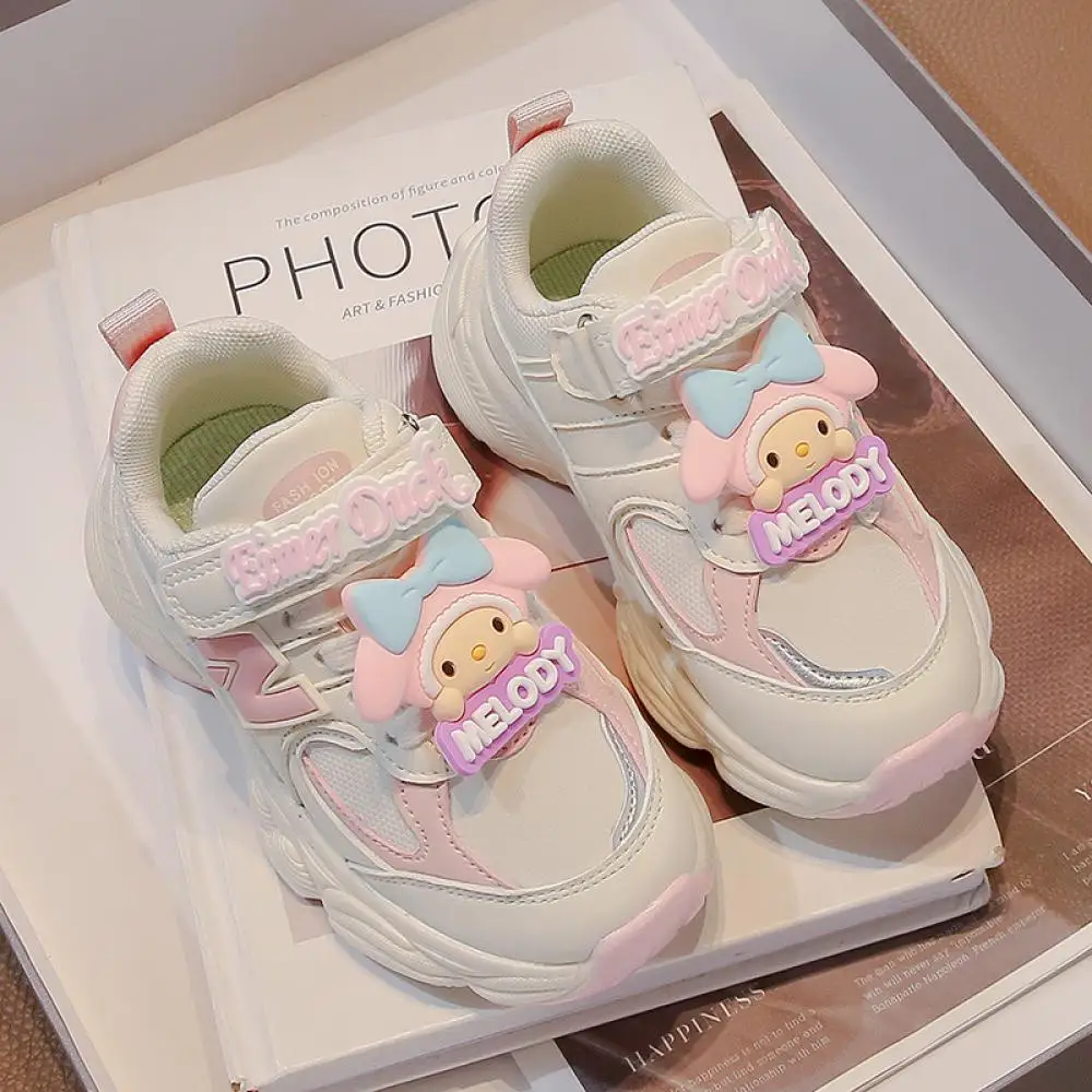 

Kawaii Sanrio My Melody Girls Casual Shoes Hot New Style Sports Shoes Spring Autumn Kids Sneakers Anti-Slip Dad Sports Shoes