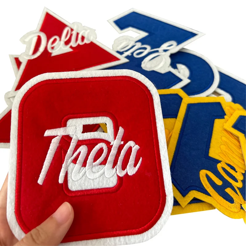 Classic Sorority Greek Alphabet Iron-on Patches, Machine Embroidery Greek Letter Delta Sigma Theta, SGRho  for Clothing