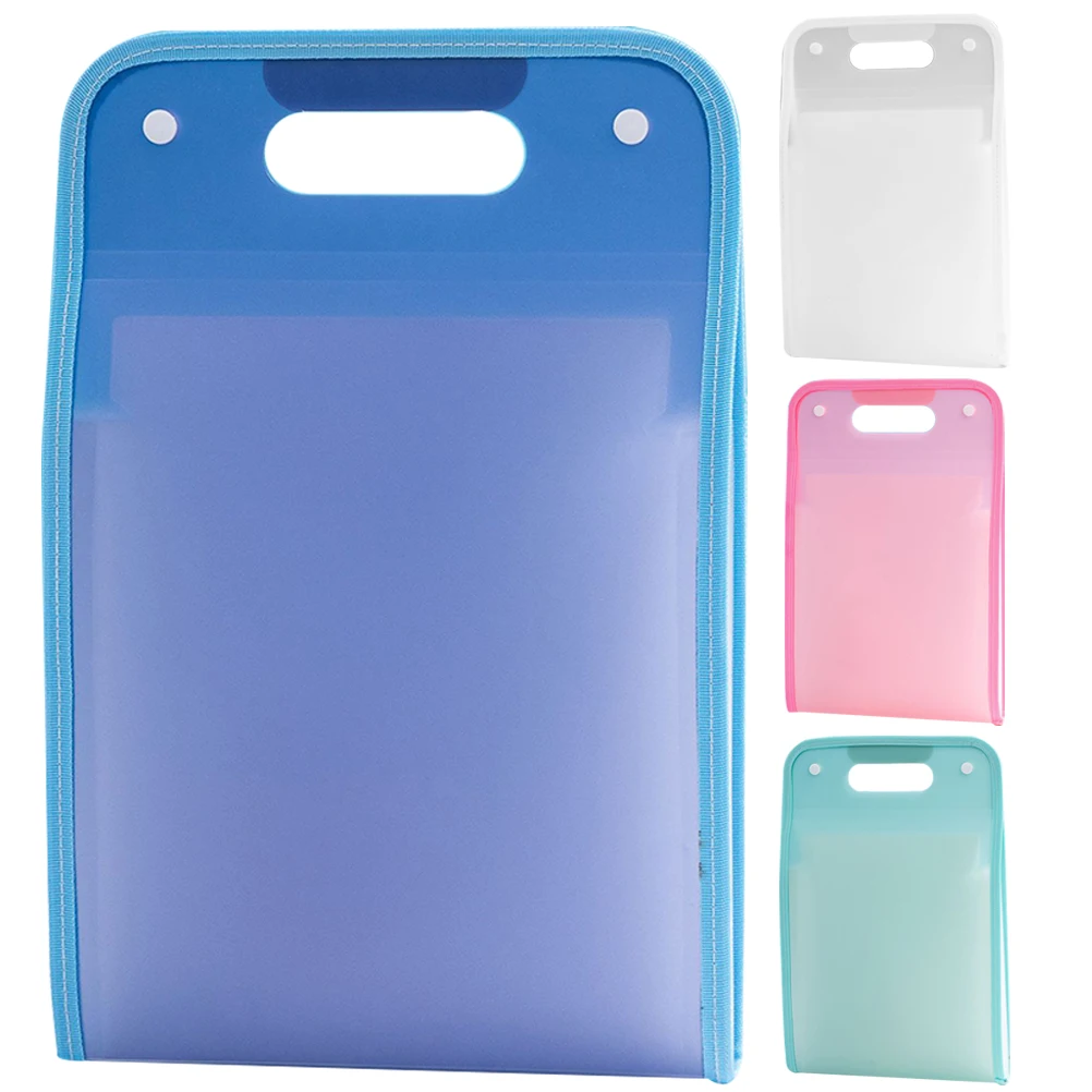 

4 Pcs Capacity Document Bag Accordion Folder A4 File Organizer Portable Accordion Folder Plastic Storage Solution