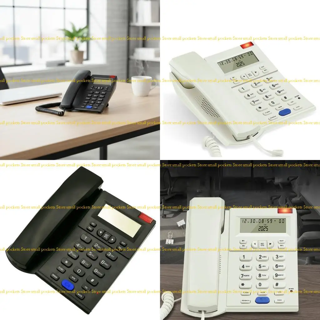 R1WD Corded Telephone Basic Desk Landline Phone Call Display for Home Guest Room