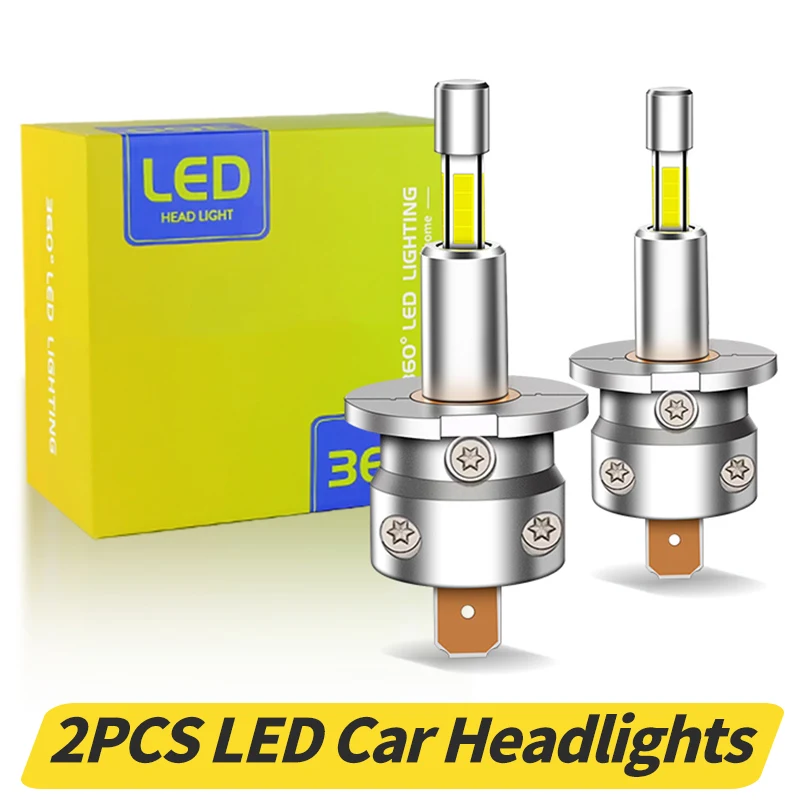 

2 шт. DC12v Moto Lamp Canbus H3 Светодиодные лампы для фар 1:1 Мини-размер 360 Автомобильные фары CSP LED Auto 6000K 100 Вт Аксессуары для противотуманных фар