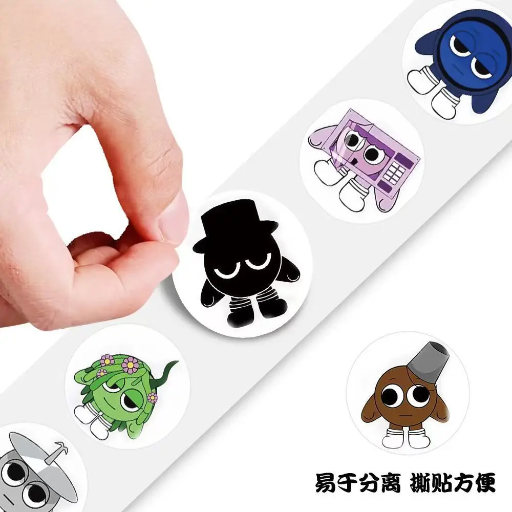 500Pcs/roll Incredibox Sprunki 스티커 크리 에이 티브 낙서 DIY 스크랩북 노트북 스케이트 보드 헬멧 데칼 만화 학생 스티커