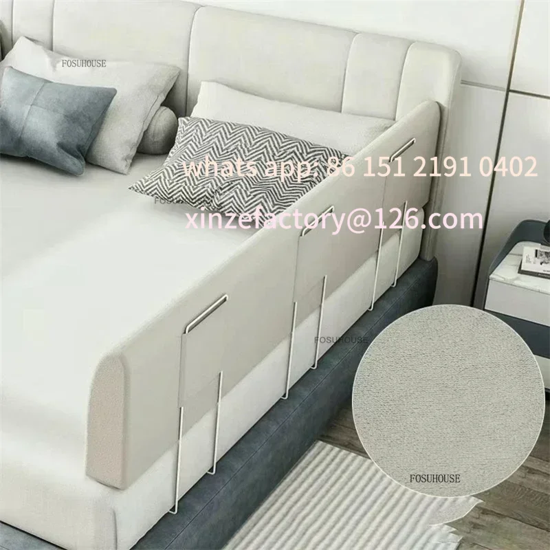 Customizable Household Flannel Safety Senior, Bed Rails Guardrails European, Elderly Designer Anti Collision, Nordic Bedroom Fur
