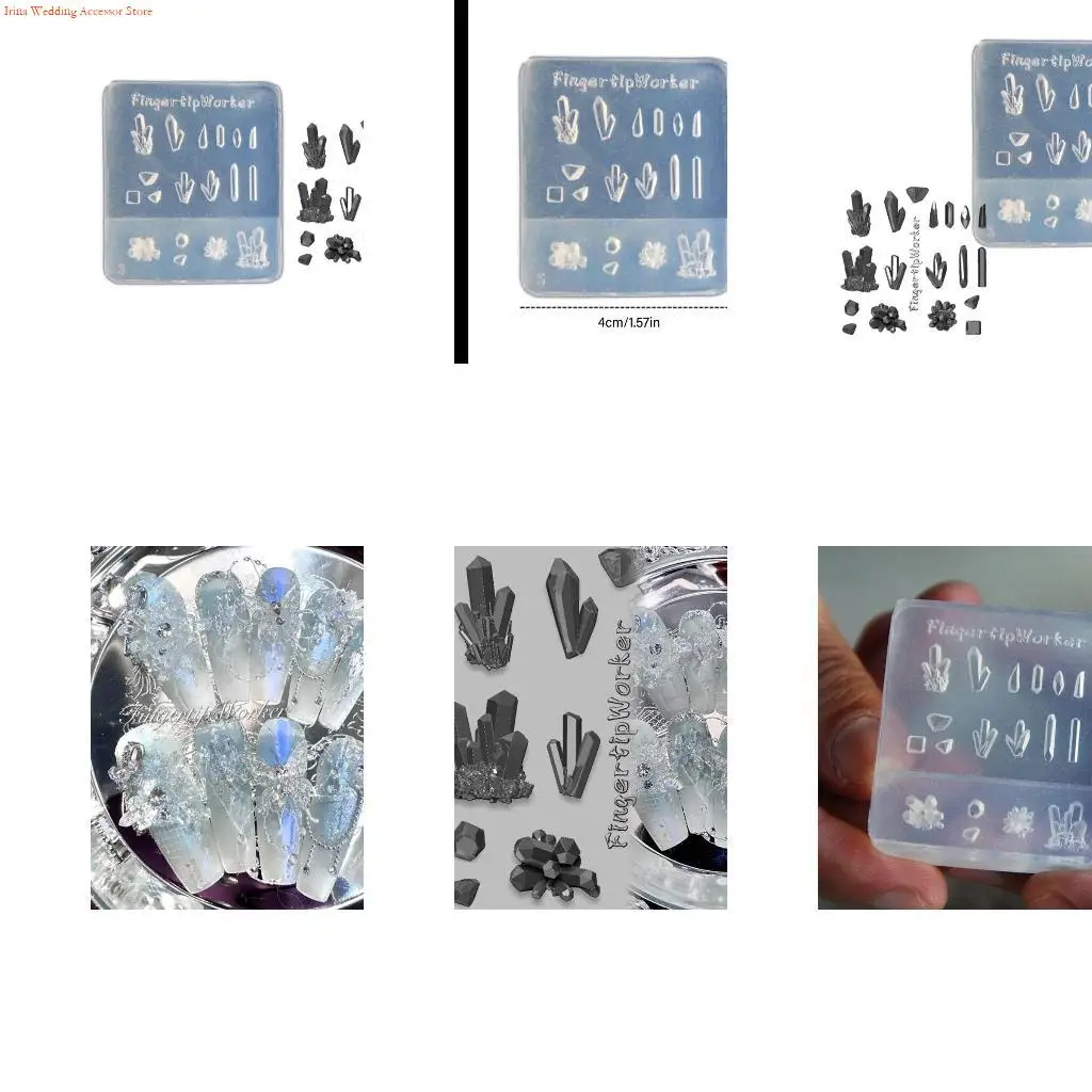 G92D Silicone Art Template for Nail Decorations Embossed Crystal Stone Manicure Accessories Mold Embossing Tool