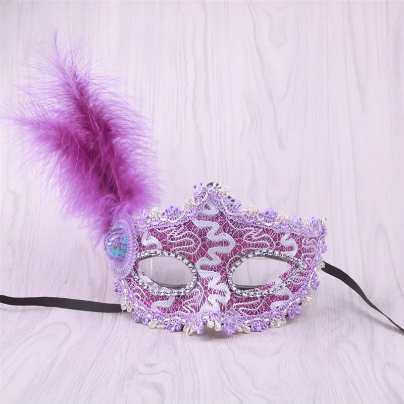 Vintage Masquerade Feather Masks Halloween Party Supplies Props Decorations Sexy Women Girl Festival Princess Mask